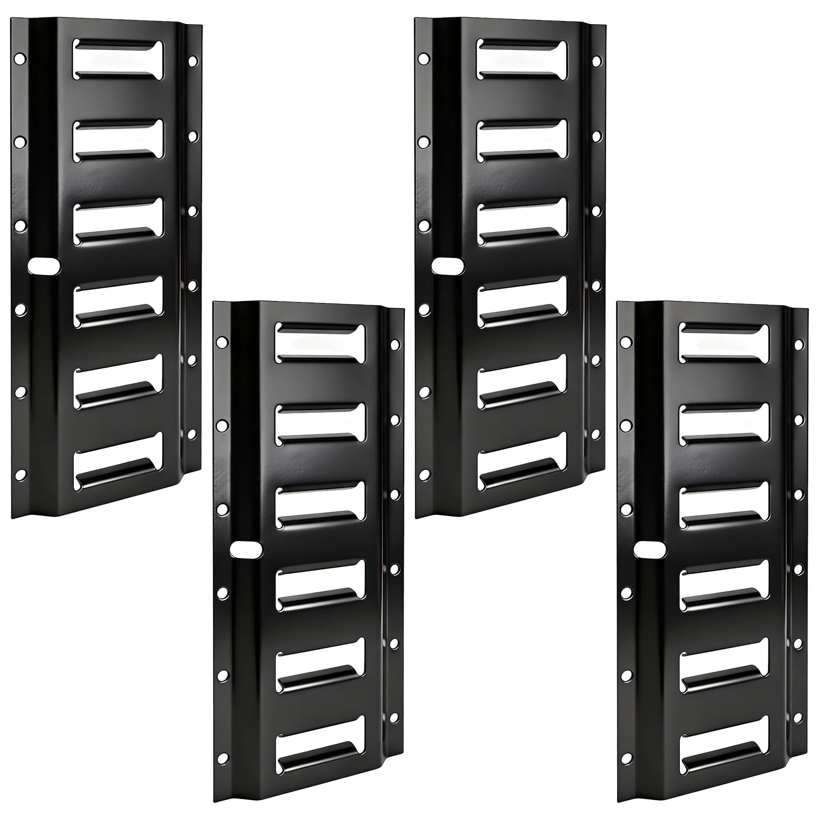 Okllen front view of 1 ft E-Track rail showing mounting slots and design benefit secure anchoring