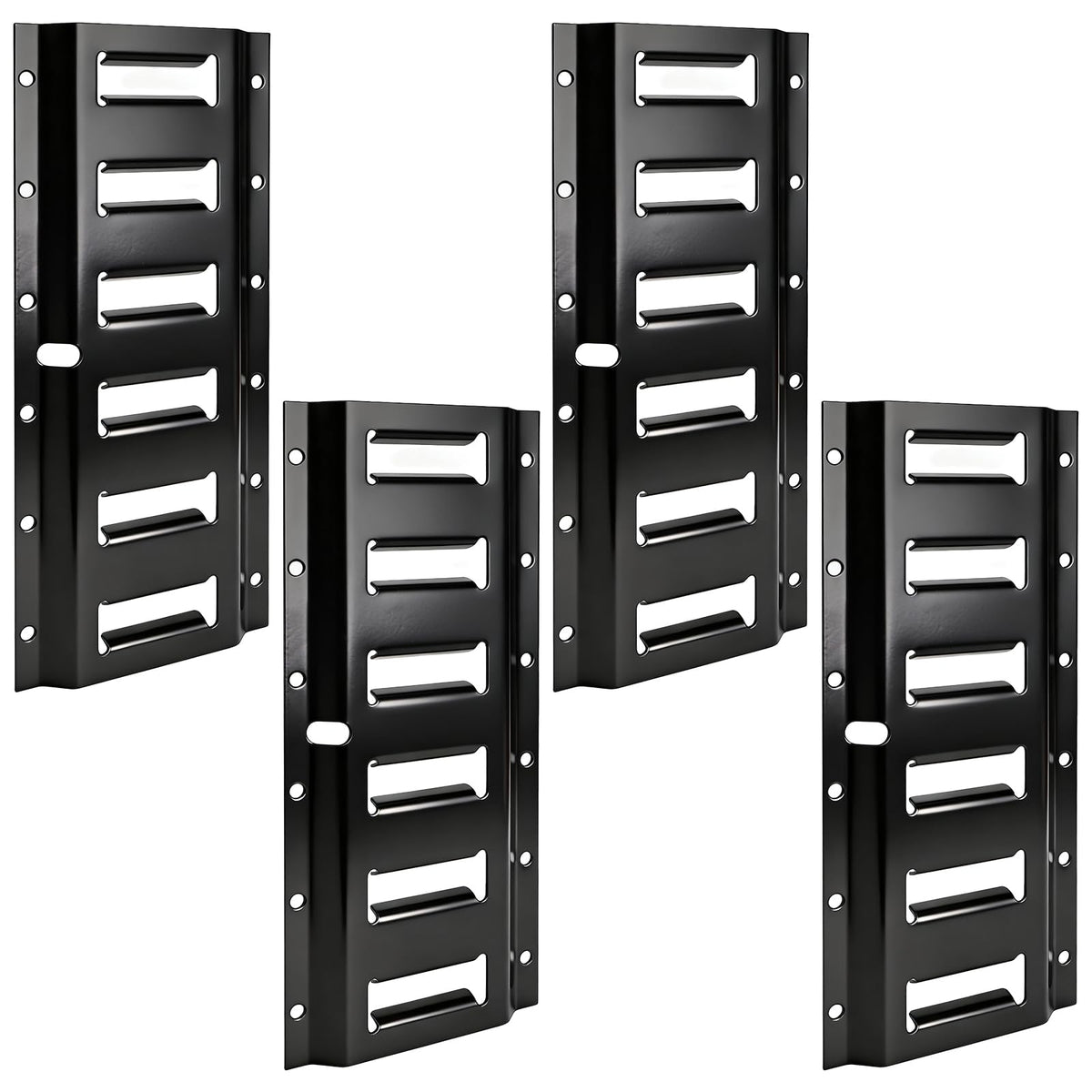Okllen front view of 1 ft E-Track rail showing mounting slots and design benefit secure anchoring