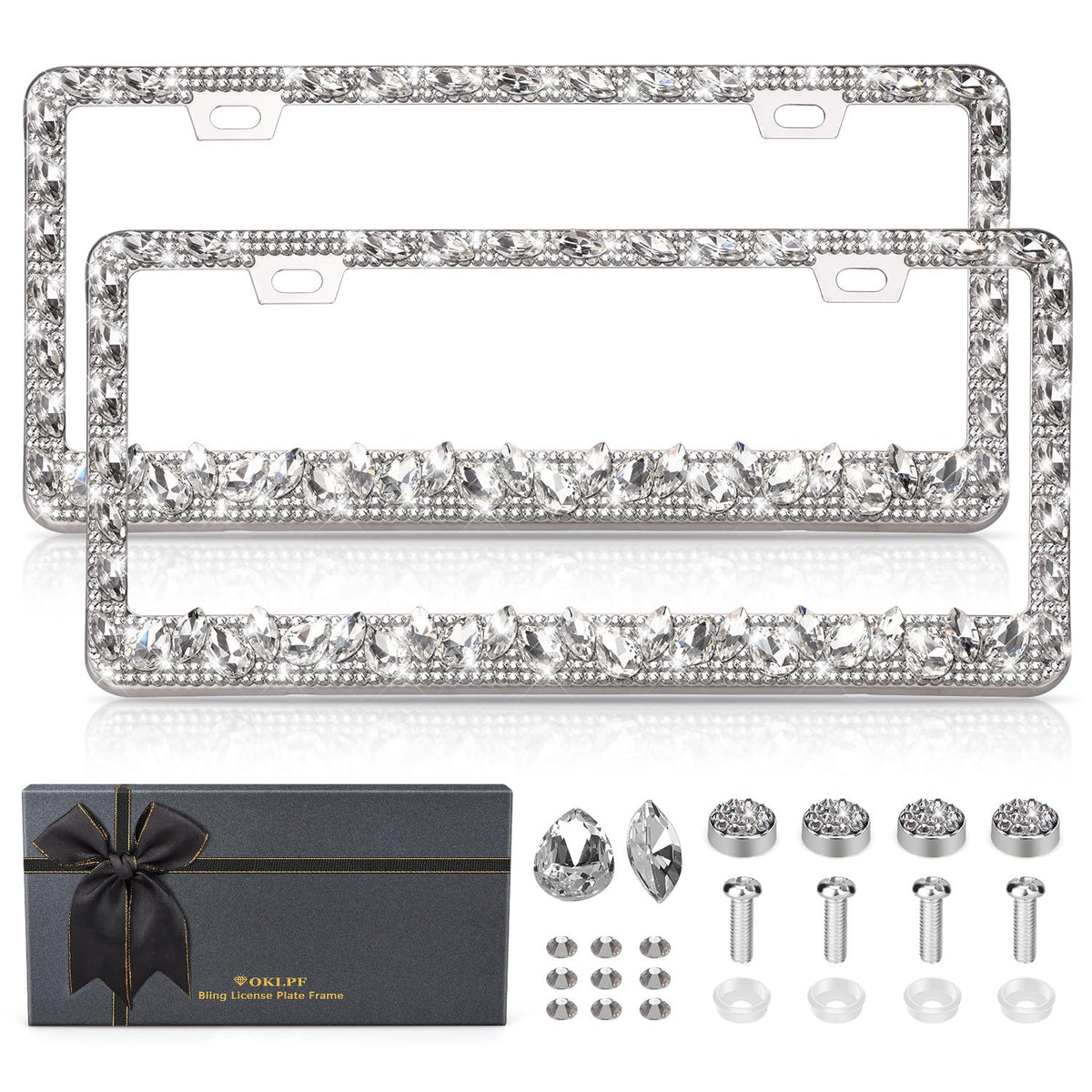 OKLPF front view of silver frames showcasing full design and fit benefit