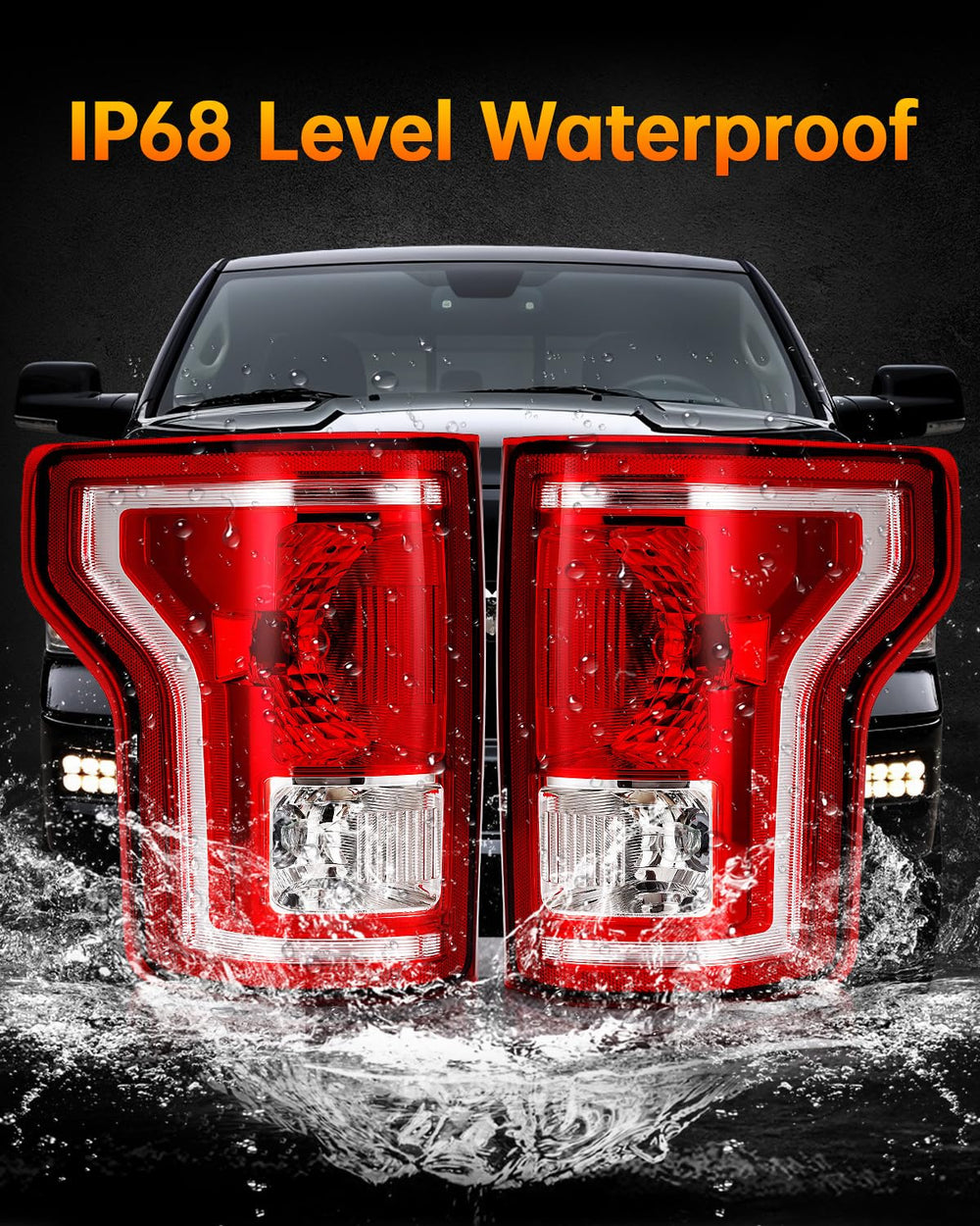 OKLPF tail light installed on F-150 demonstrating correct alignment