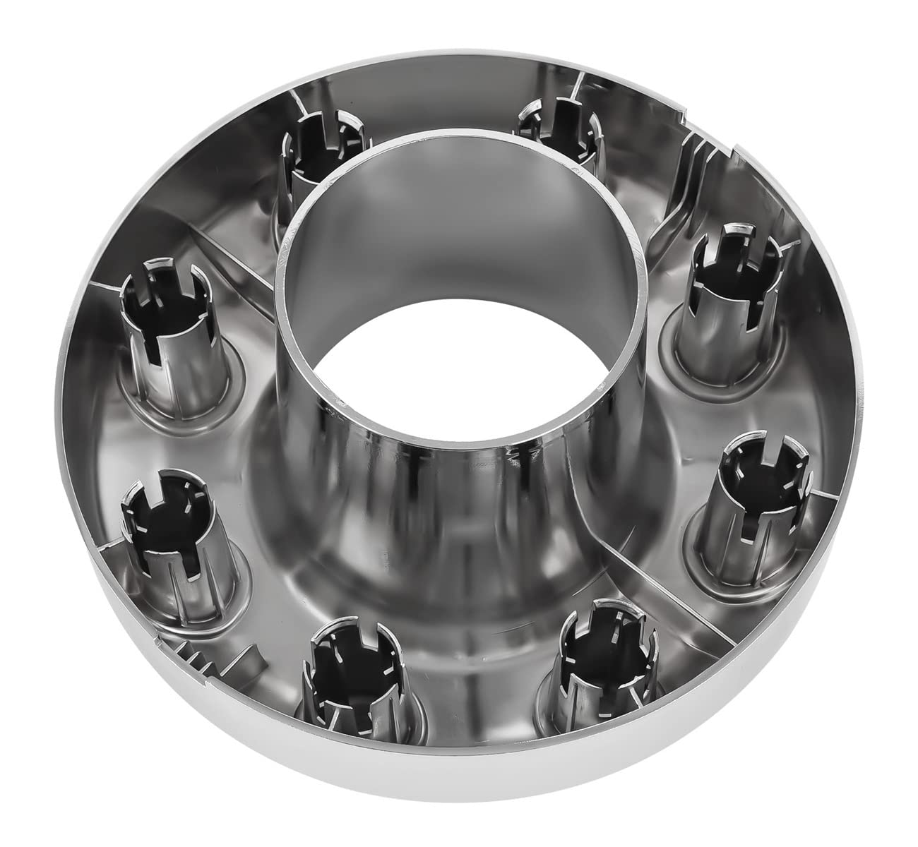 OKPARZ front center hub cap close-up of mounting area demonstrating secure snap-in fit