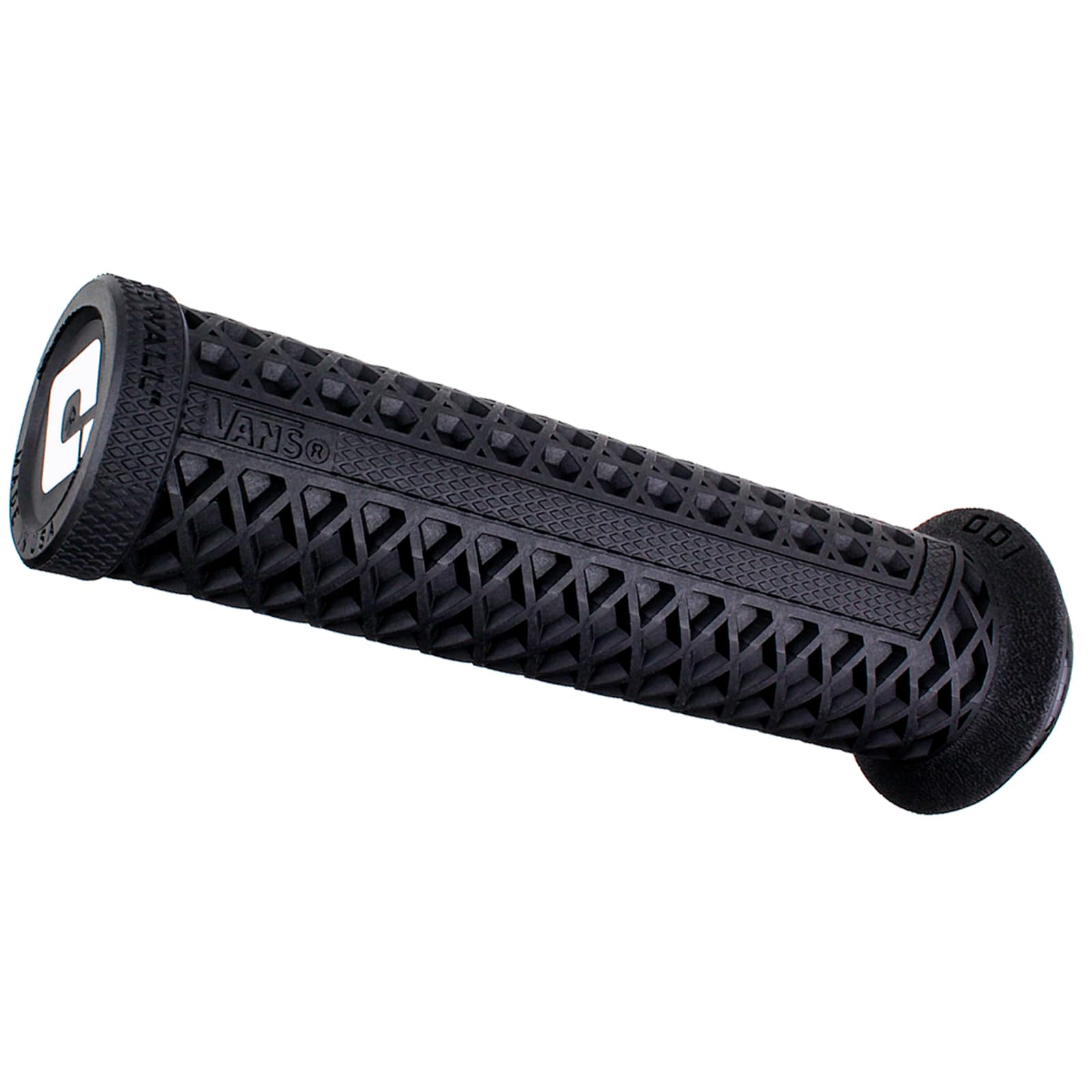 Old Dutch ODI grip Vans front handlebar close-up showing waffle tread and secure clamp for better control