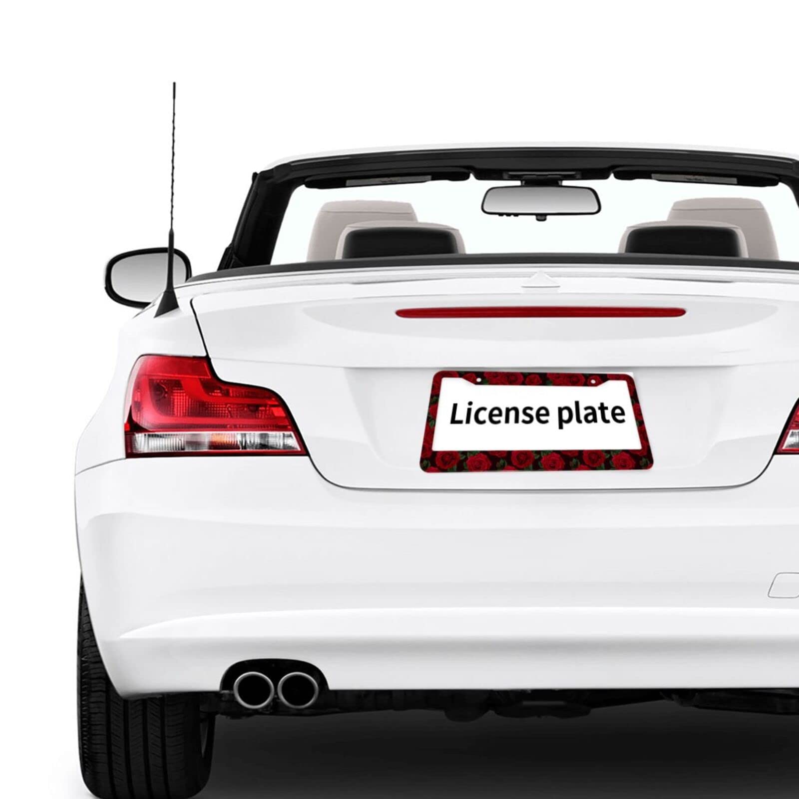 Olemier red rose car coasters matching frames for coordinated interior protection