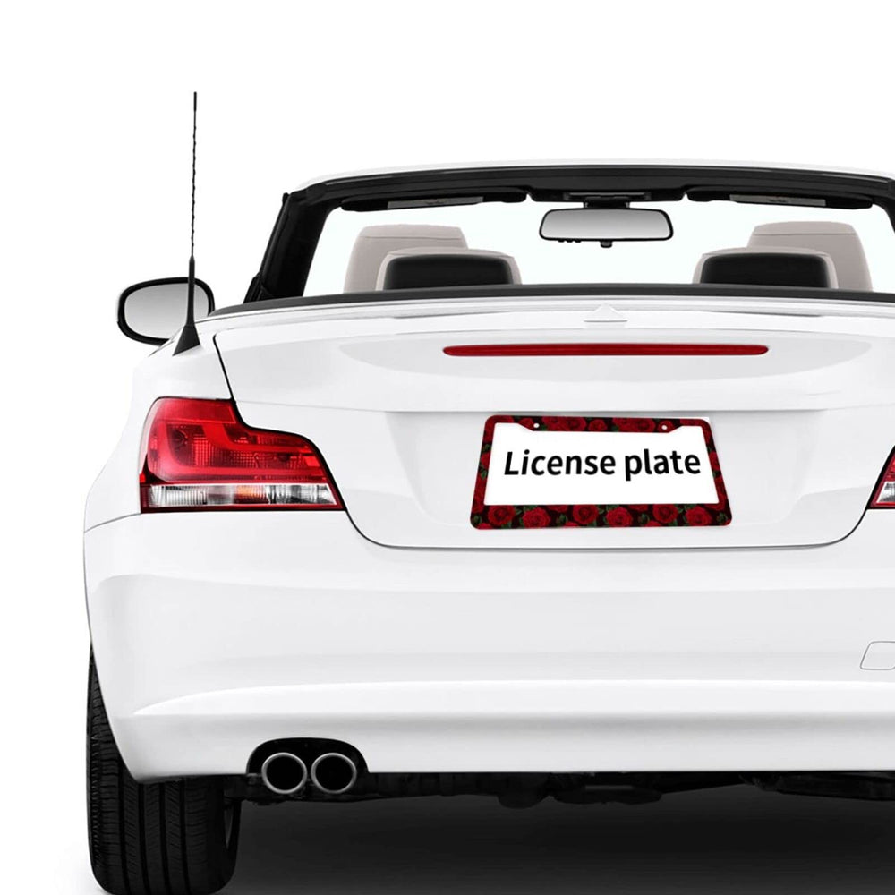 Olemier red rose car coasters matching frames for coordinated interior protection