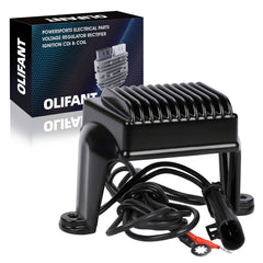 OLIFANT front view of regulator rectifier showing fit and finish benefits