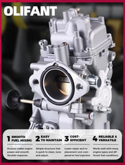 OLIFANT carburetor airbox-side flange aligned for secure seal