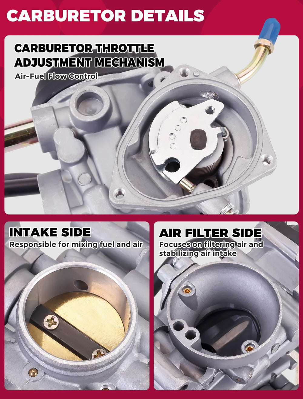 OLIFANT carburetor installed on Yamaha ATV demonstrating restored performance