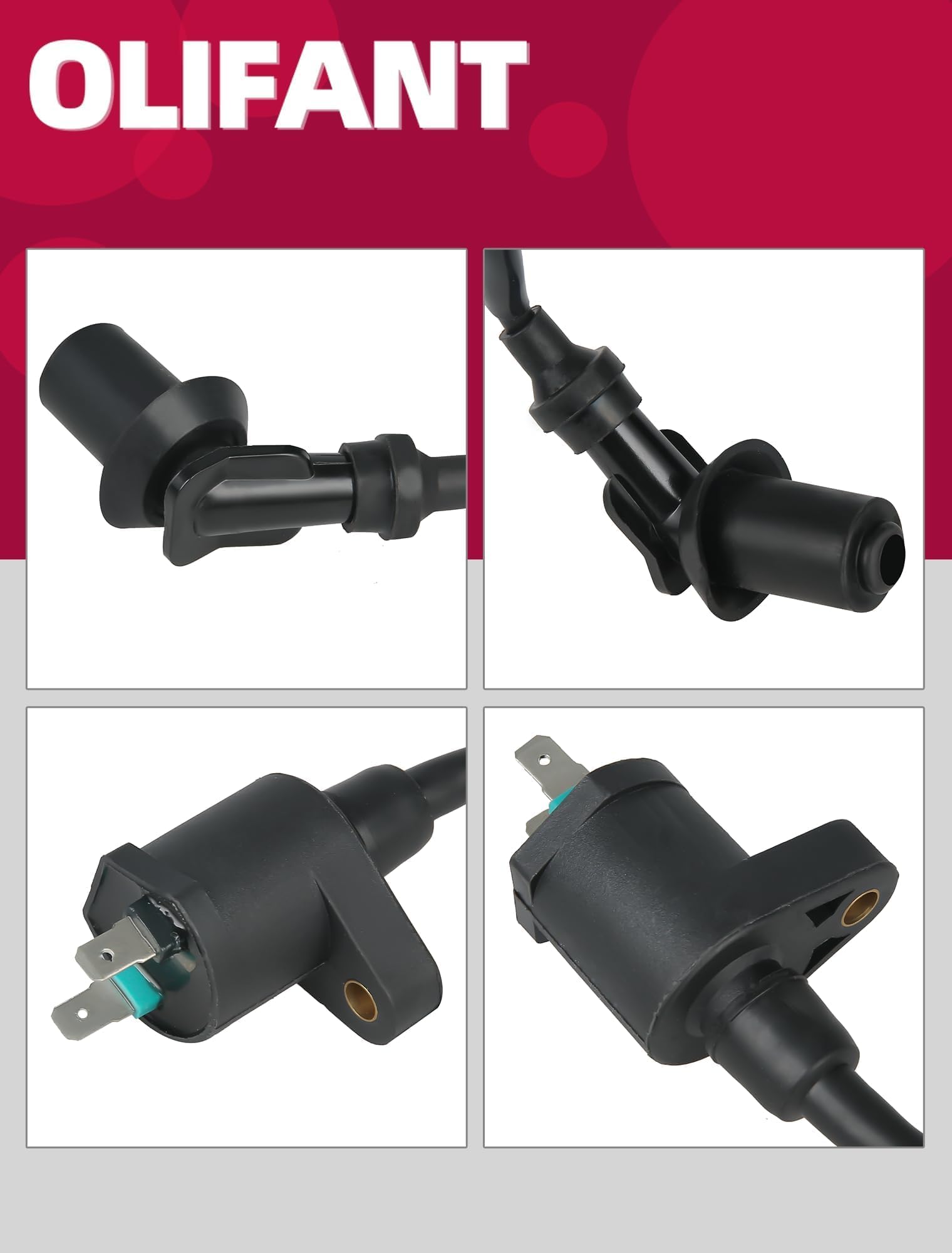 OLIFANT kit wiring connectors connected to ATV harness for straightforward install