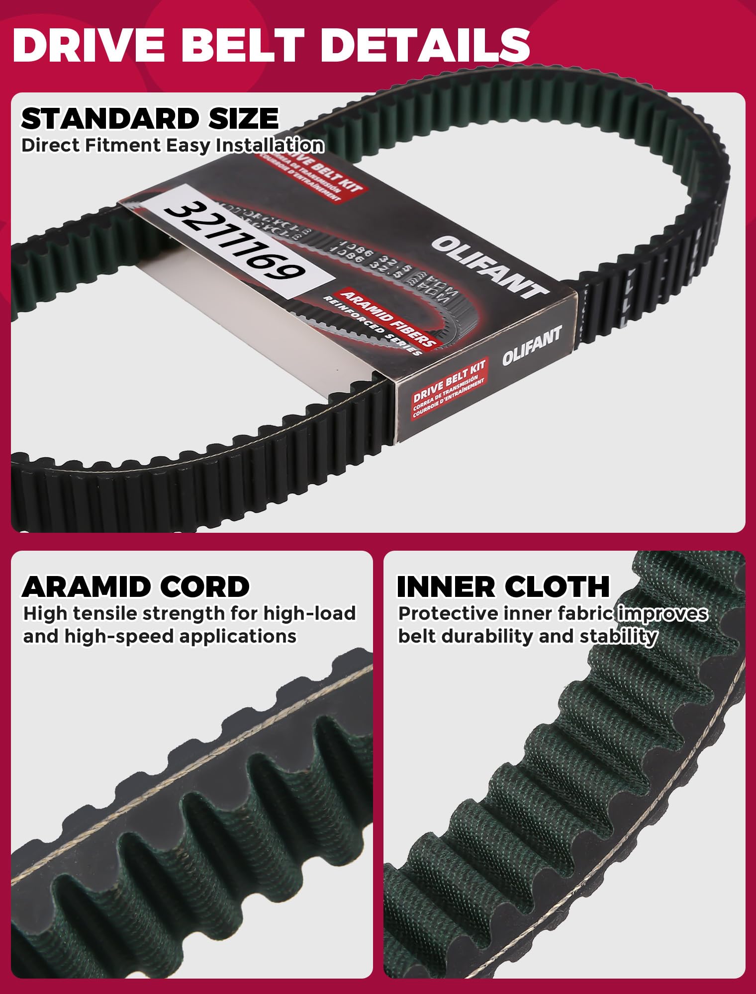 OLIFANT belt beside ruler showing exact size for easy identification