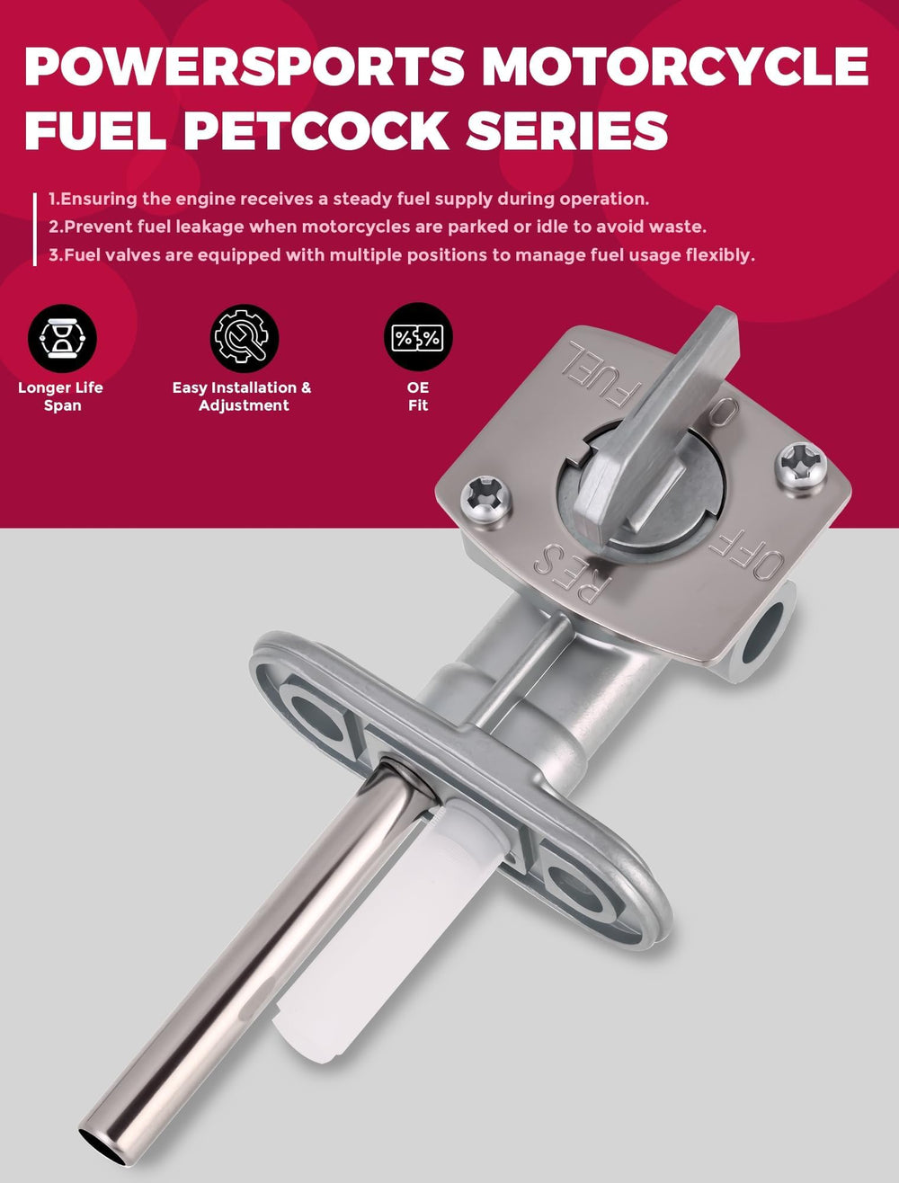 OLIFANT inline fuel filter detail protecting carburetor from debris