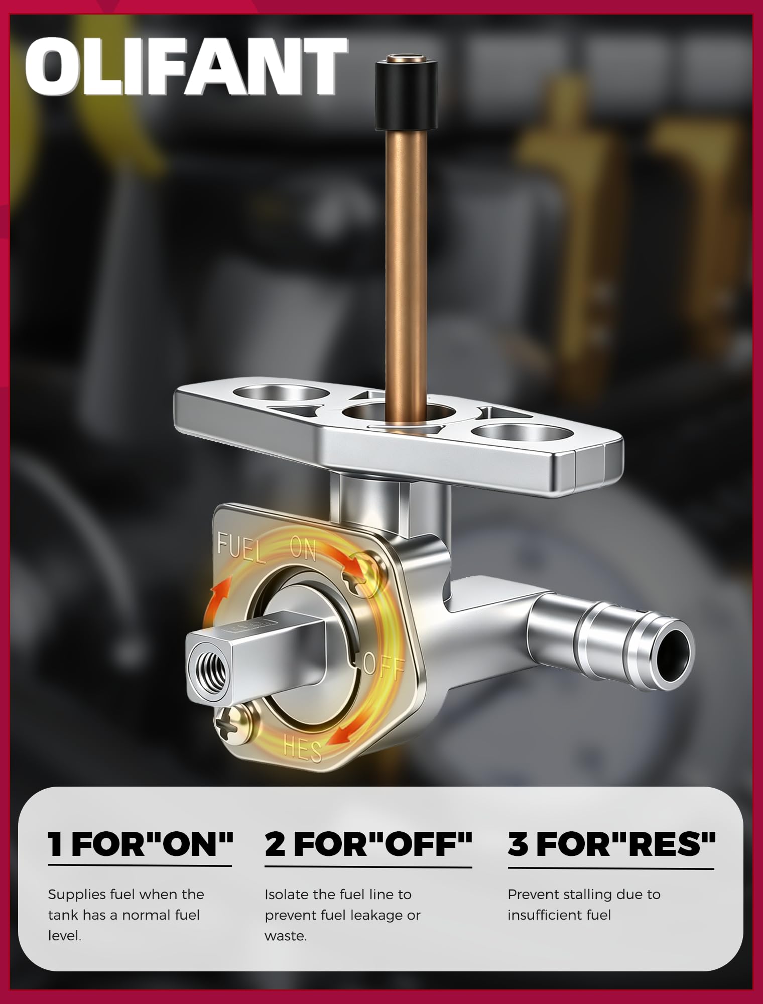 OLIFANT fuel line with clamps ready for leak-free connection
