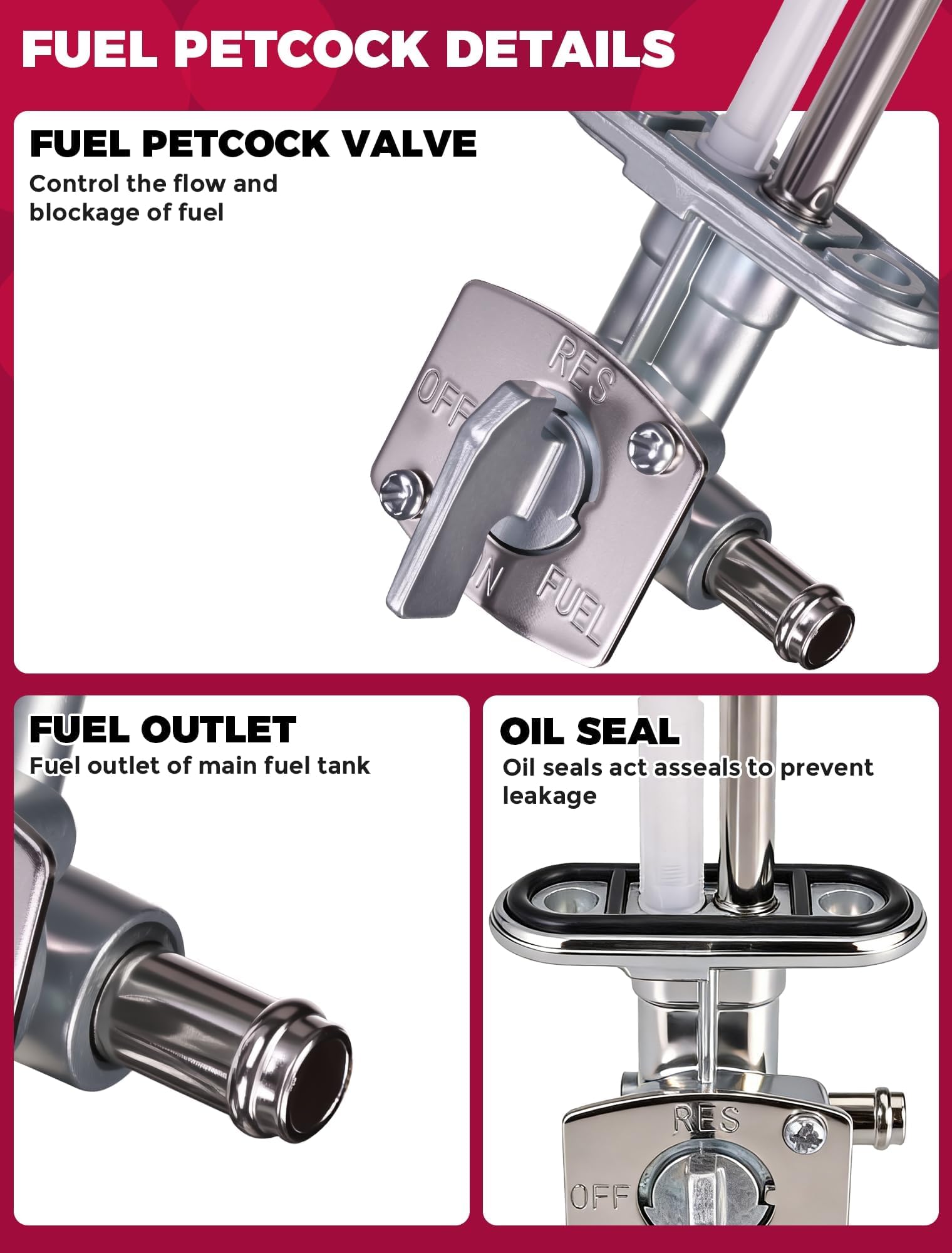 OLIFANT petcock installed on Yamaha Raptor tank for reliable fuel flow
