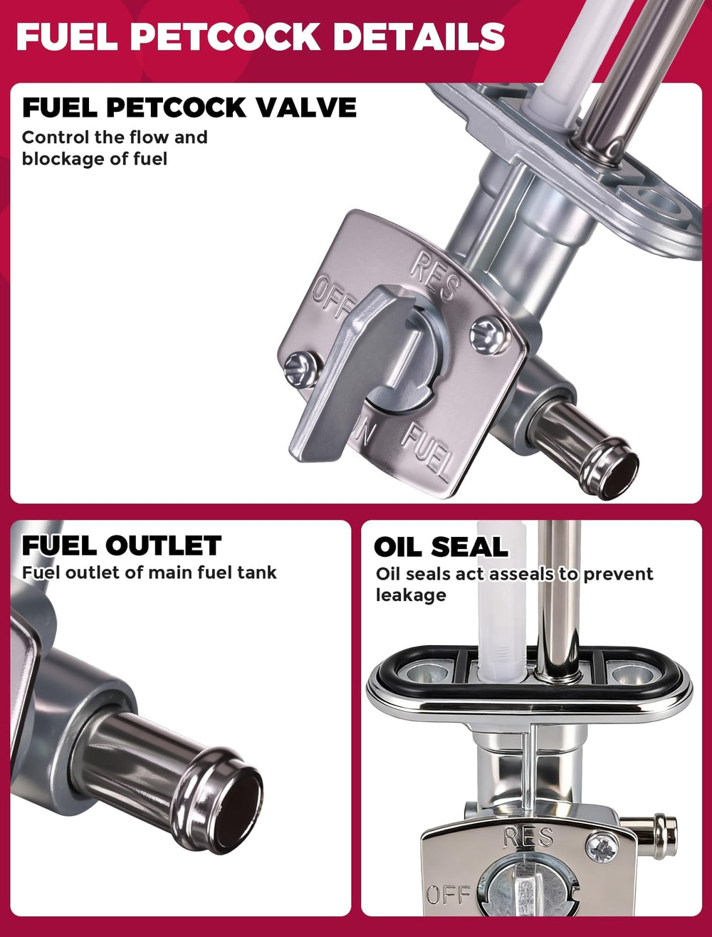 OLIFANT petcock installed on Yamaha Raptor tank for reliable fuel flow