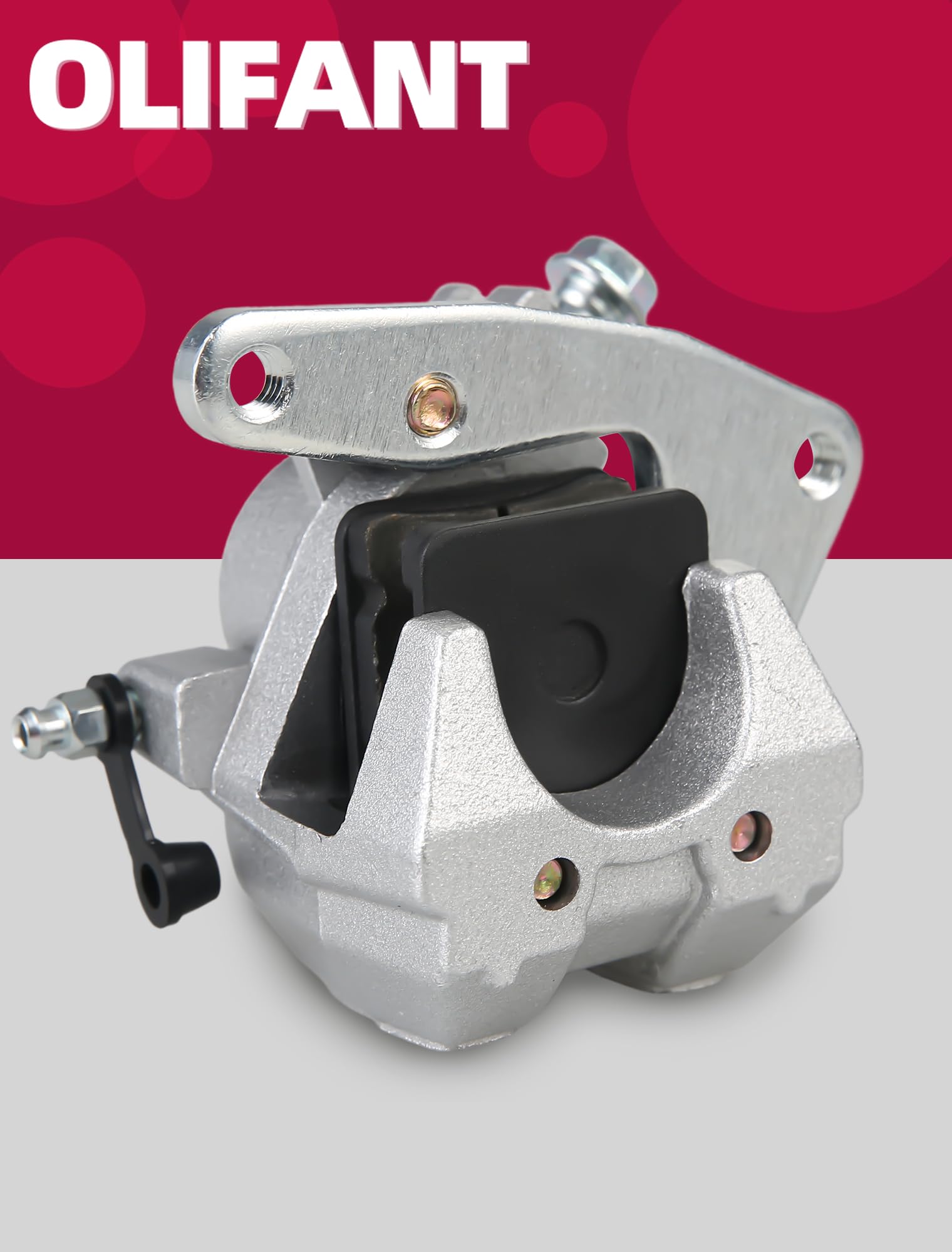 OLIFANT caliper on ATV in trail setting illustrating reliable braking performance