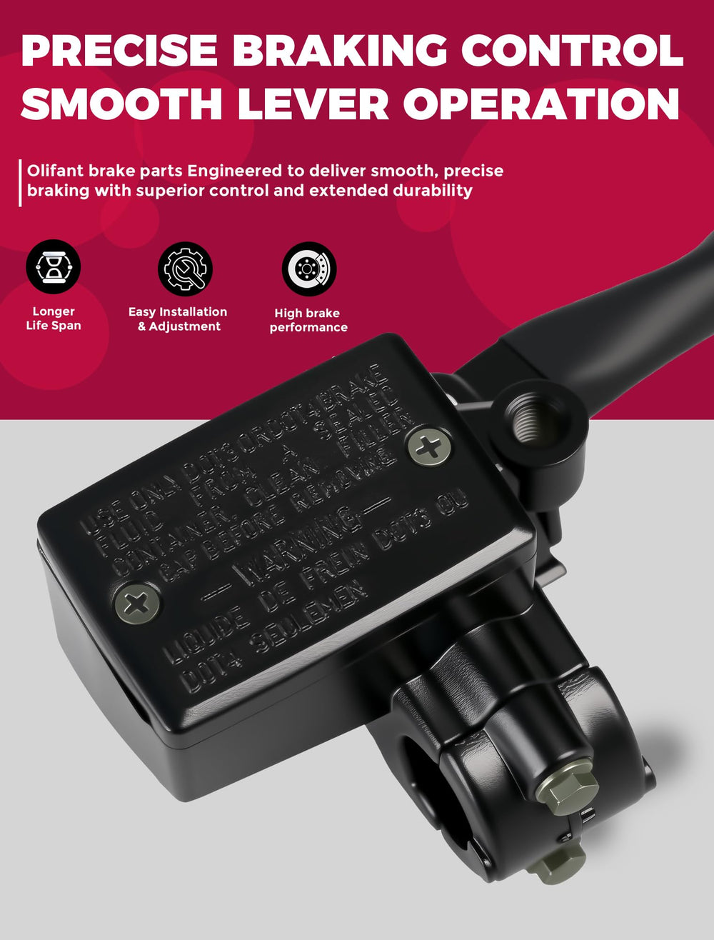 OLIFANT installed on a Honda ATV front brake assembly demonstrating fitment