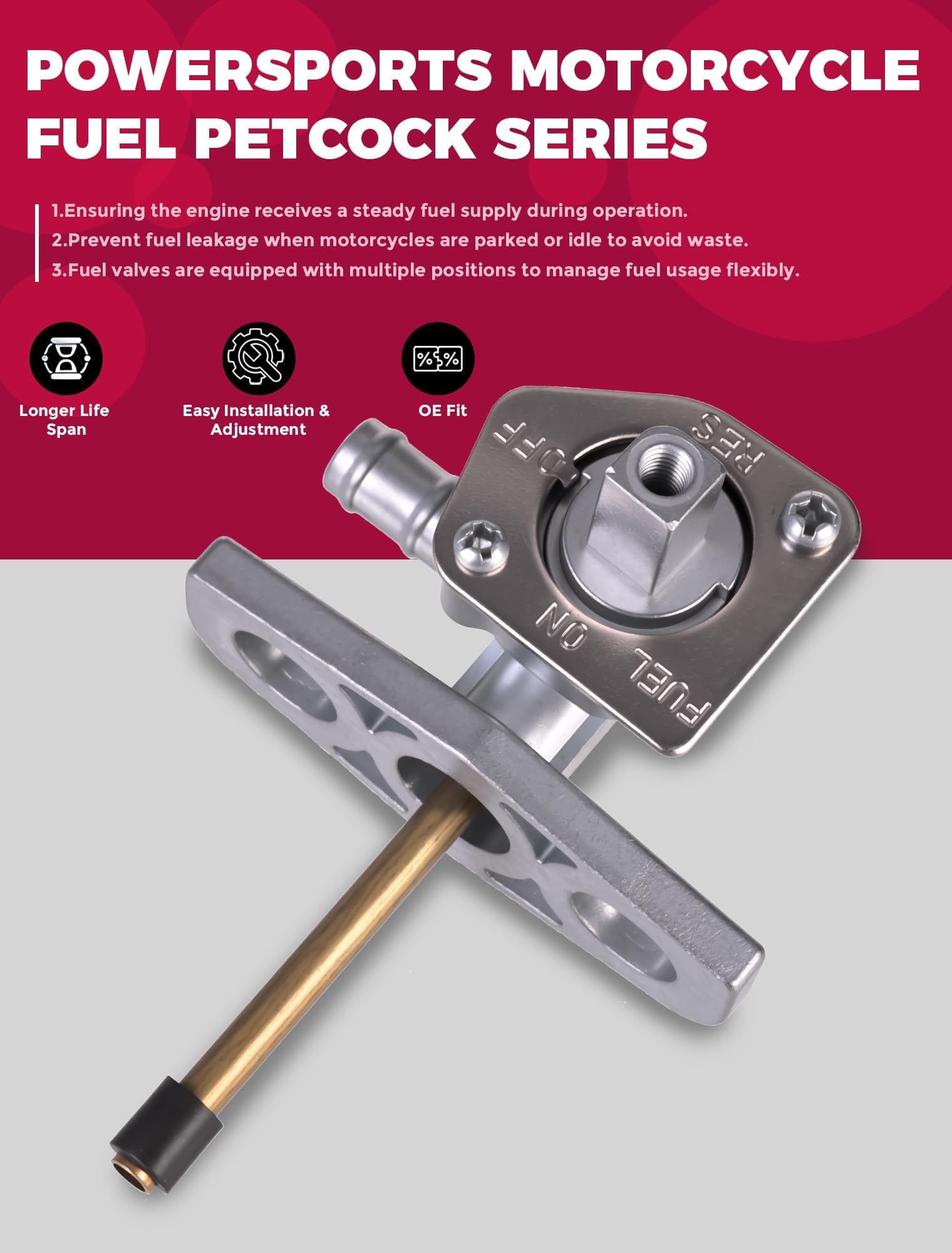 OLIFANT fuel hose and clamps included for secure leak-free connection