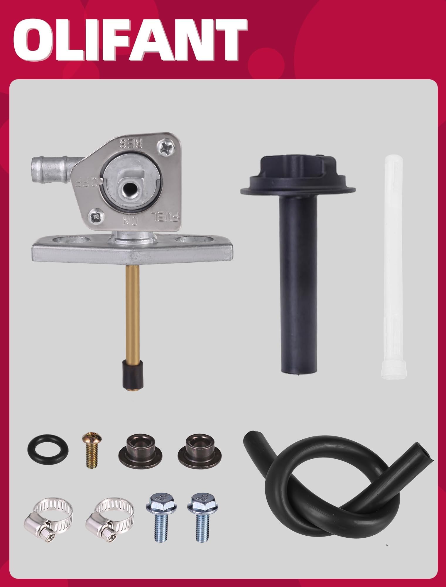 OLIFANT petcock installed on Honda ATV fuel tank for correct fitment