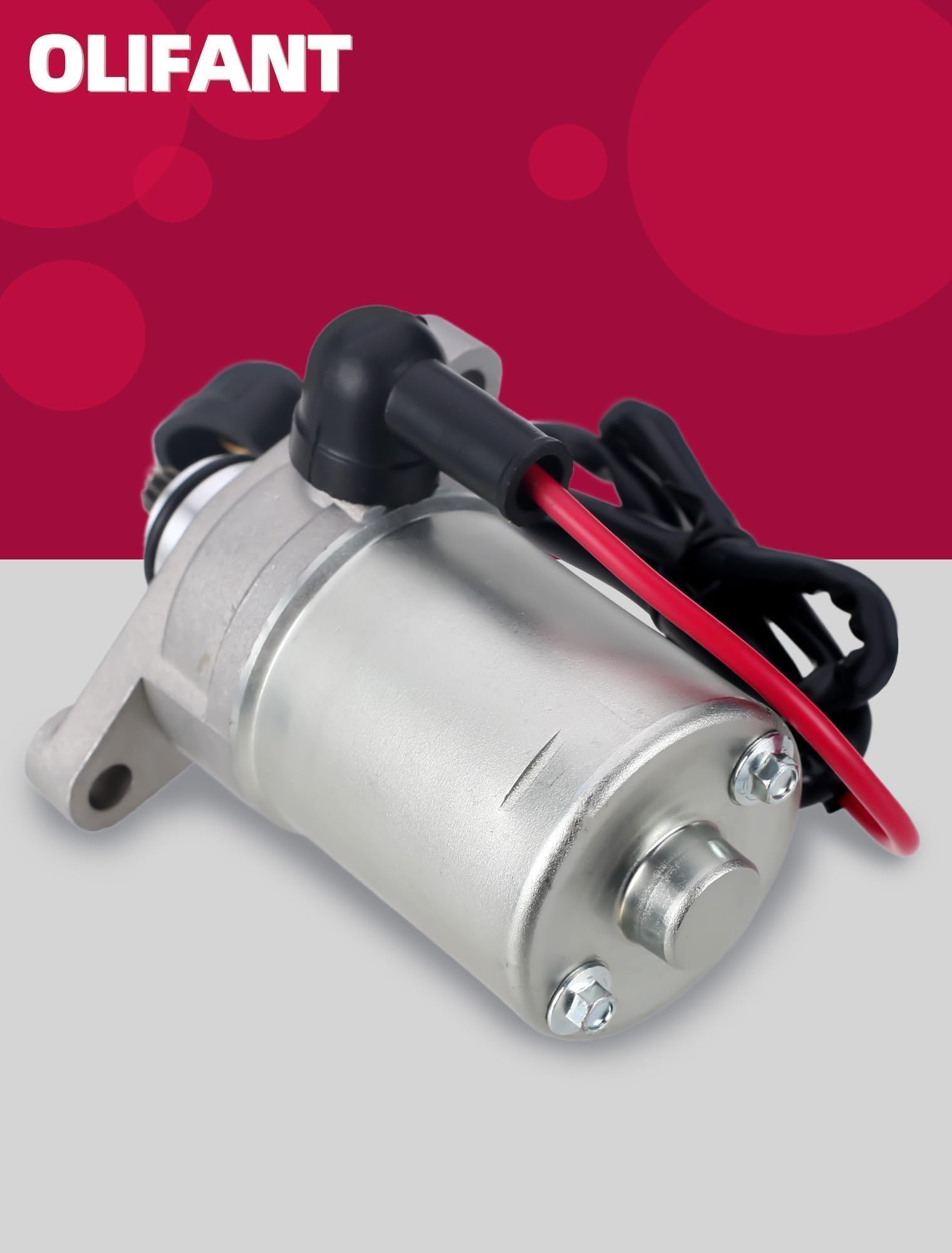 OLIFANT starter held in hand showing scale and compact size for easier handling benefit