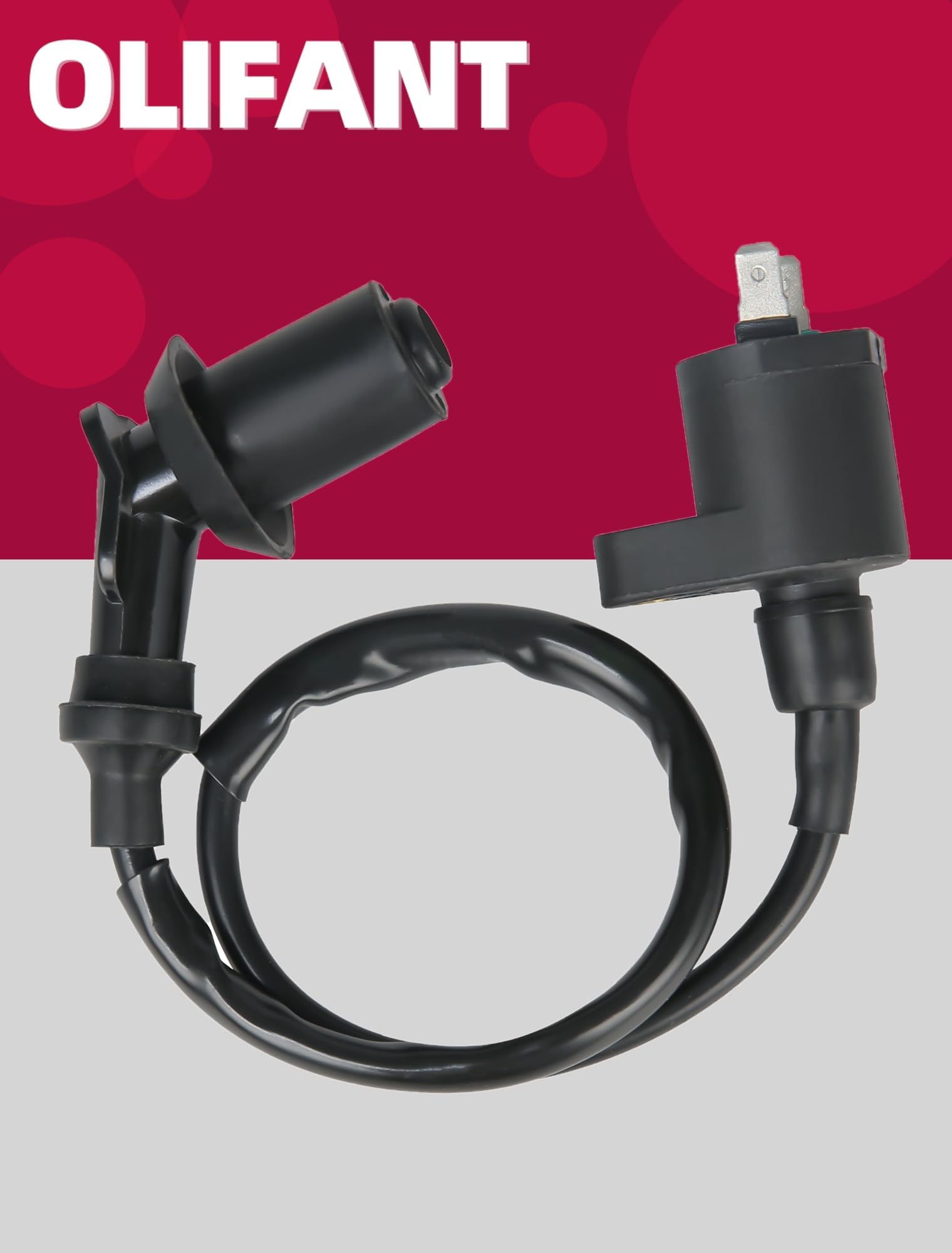 OLIFANT spark plug detail showing electrode for dependable ignition performance