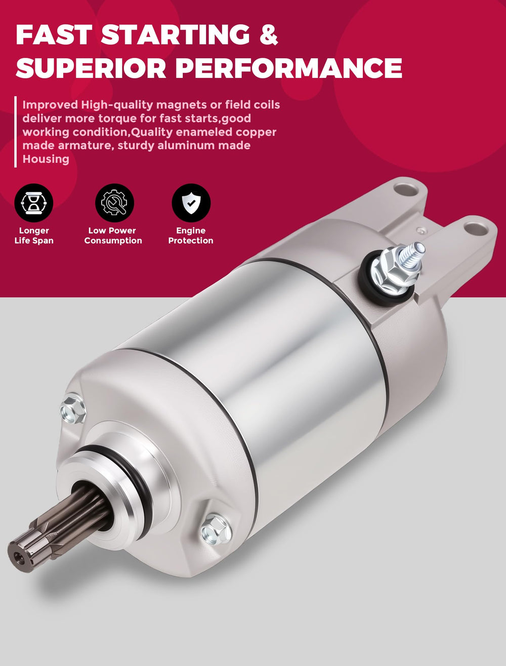 OLIFANT starter gear reduction closeup illustrating robust gears for steady torque