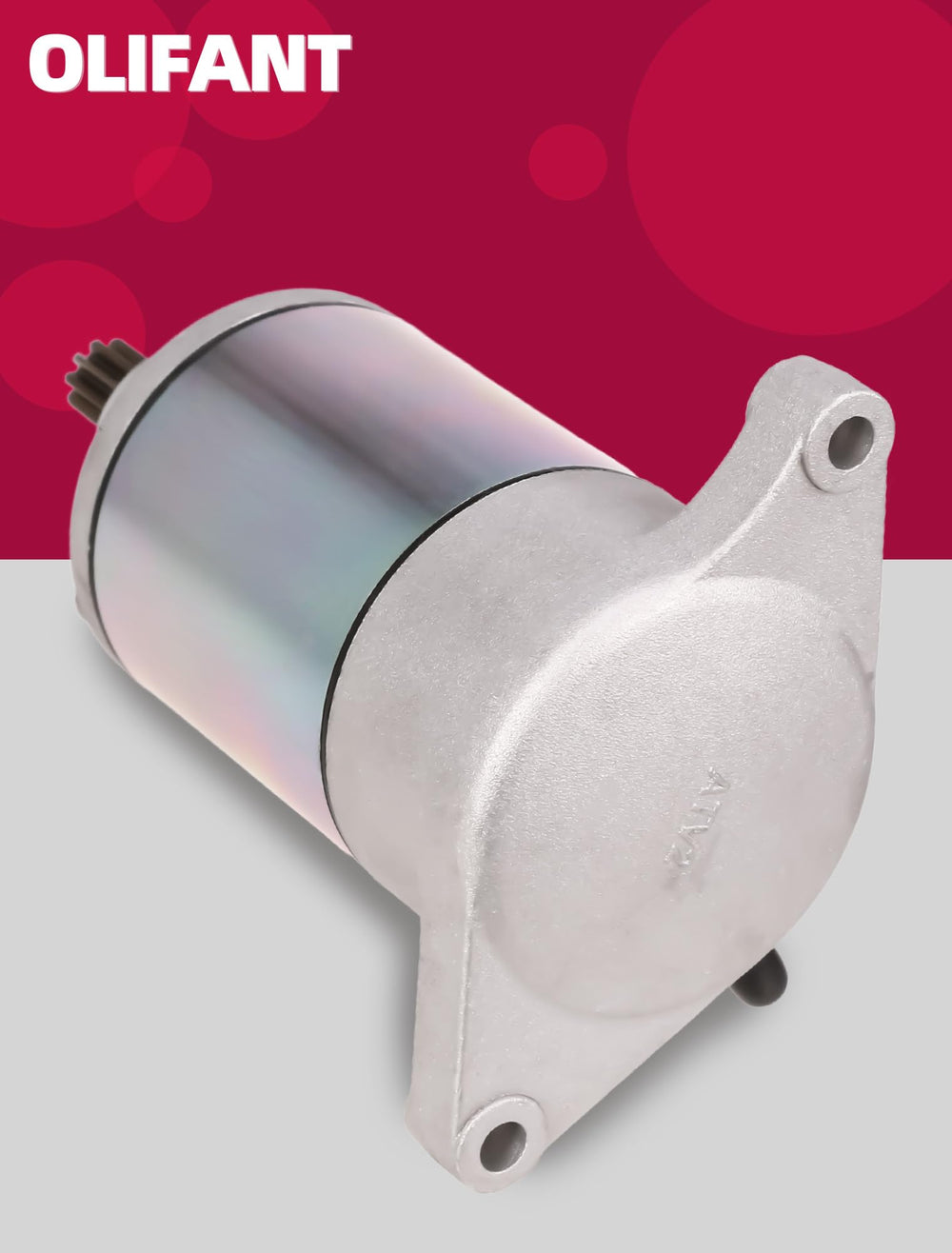 OLIFANT starter packaging and label displaying part numbers for correct fitment