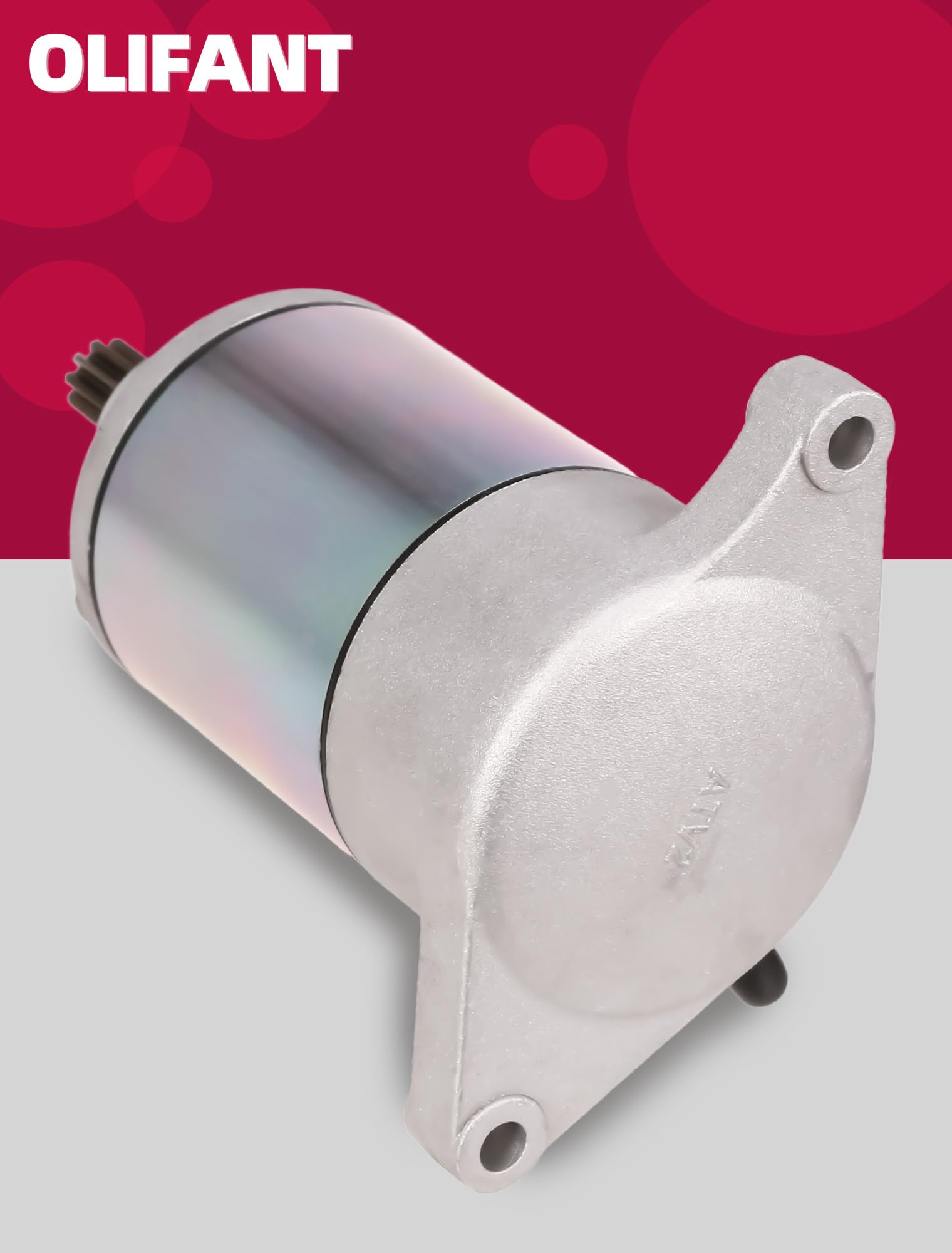 OLIFANT starter packaging and parts kit showing starter plus relay