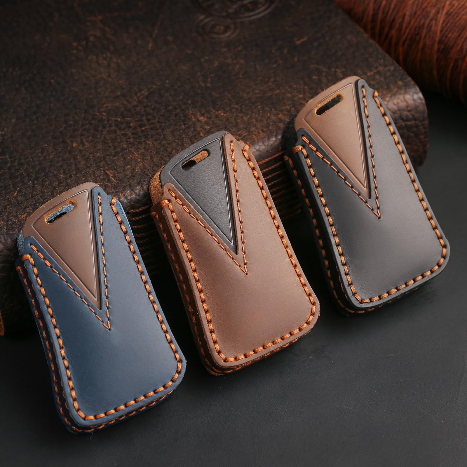 OLLEN visible stitching and label detail indicating premium craftsmanship