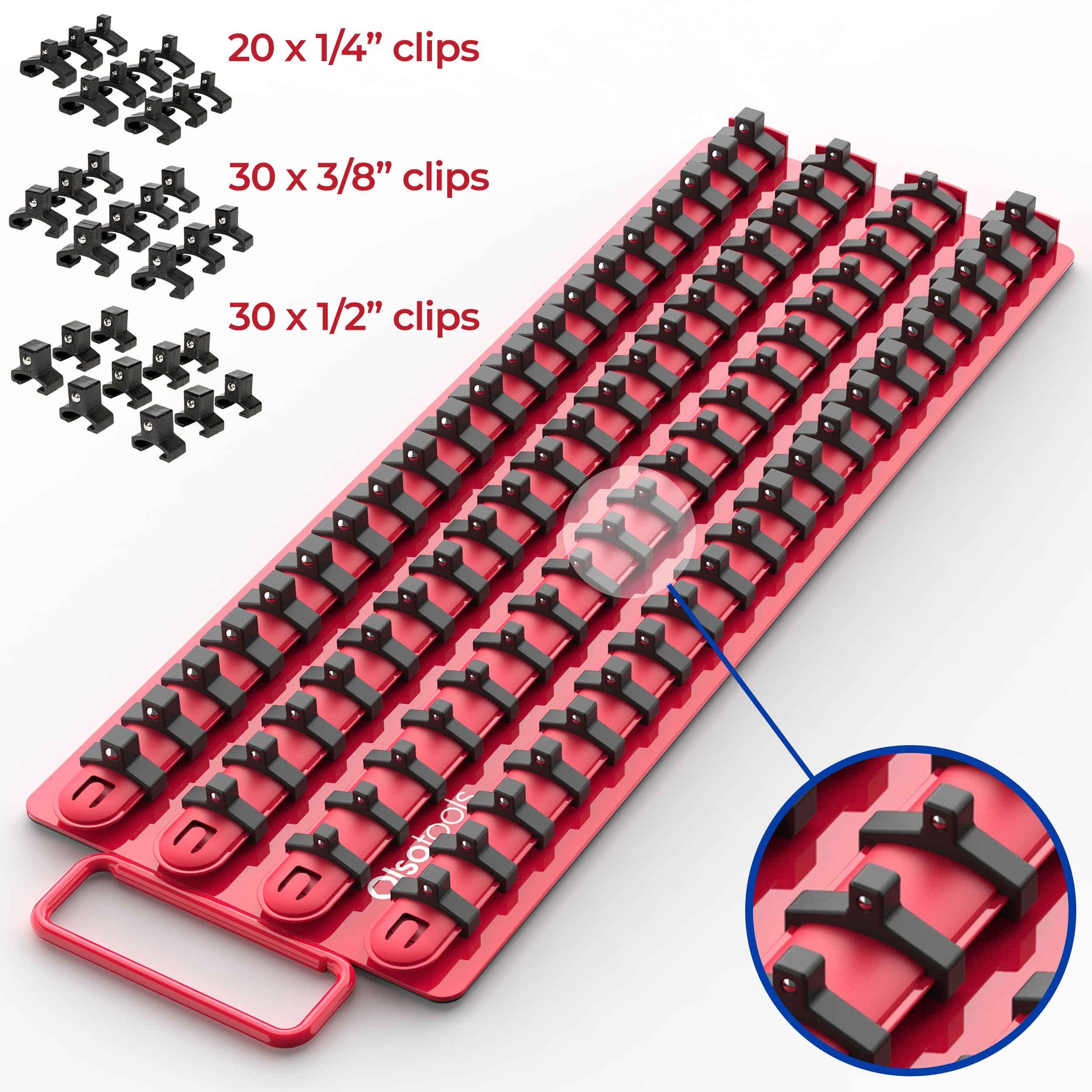 Olsa Tools handle close-up for comfortable transport and secure grip