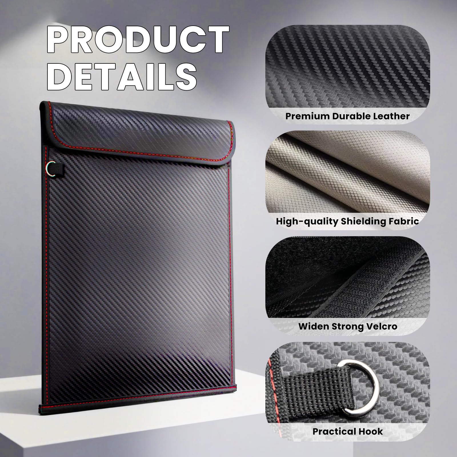 OMKHE small RFID sleeve with car key inside preventing relay theft while pocketed