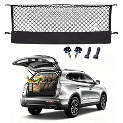 Omocyra front view of cargo net showing full coverage and secure hold
