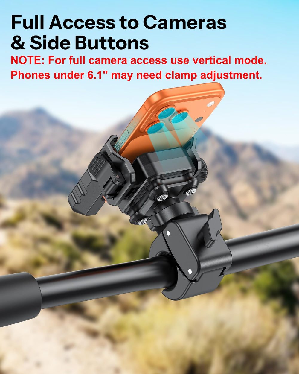 OMOTON BK01 demonstrating 360° rotation for flexible navigation angles