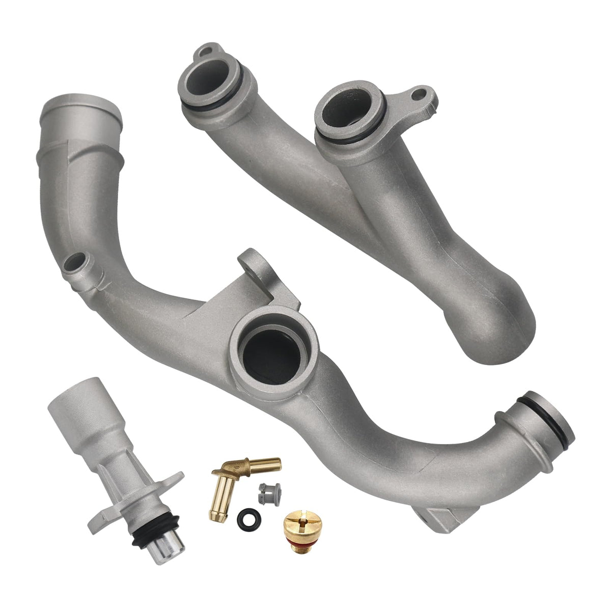 omoZone front view of full coolant pipe kit showing complete replacement set and fitment benefit