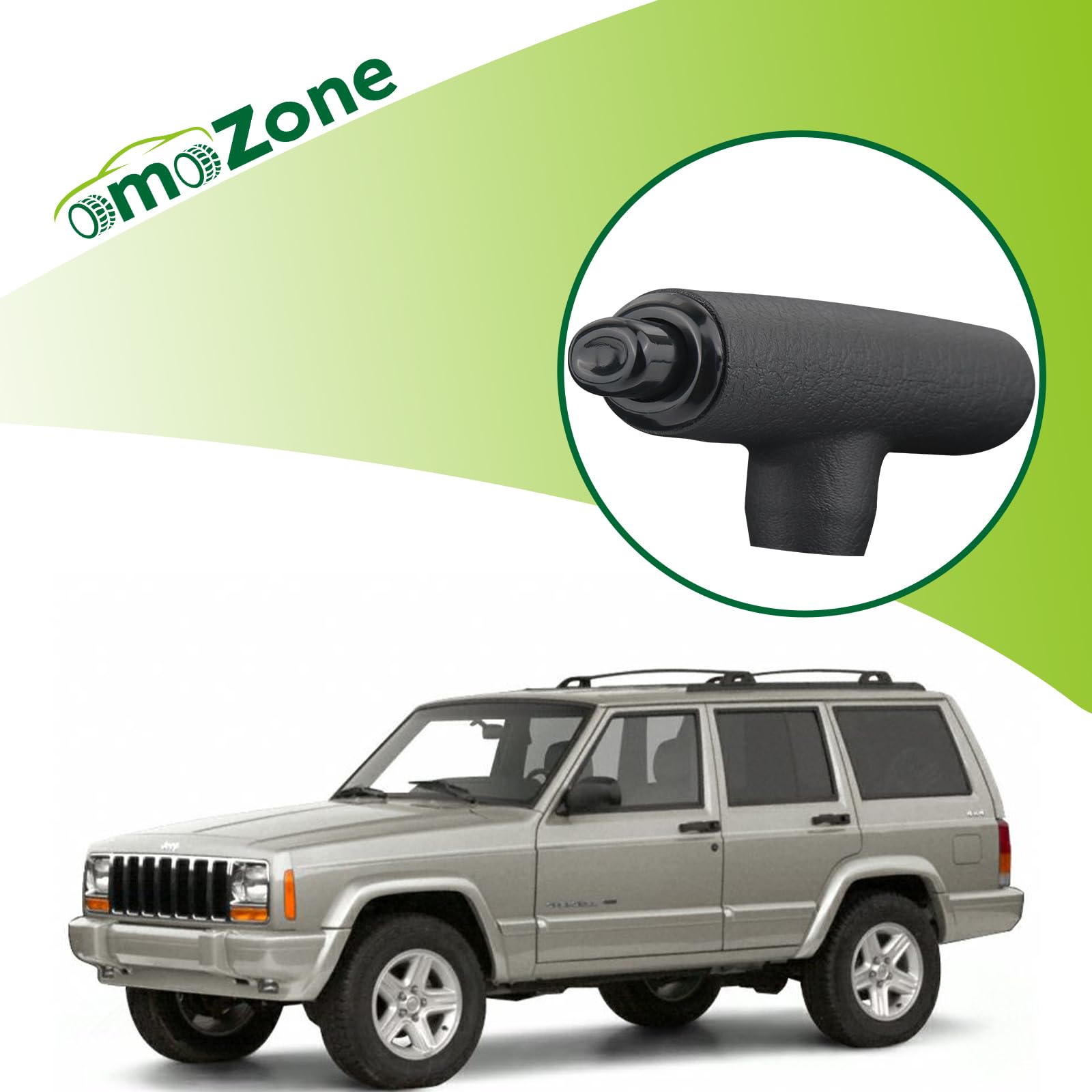 omozone close-up leather texture on knob provides improved grip benefit