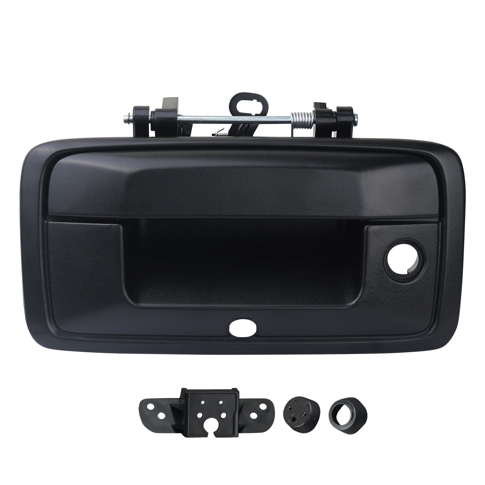 omoZone tailgate handle front view showing full fit and finish benefit