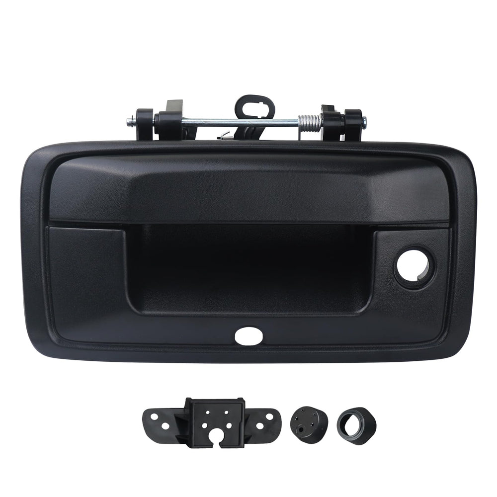 omoZone tailgate handle front view showing full fit and finish benefit