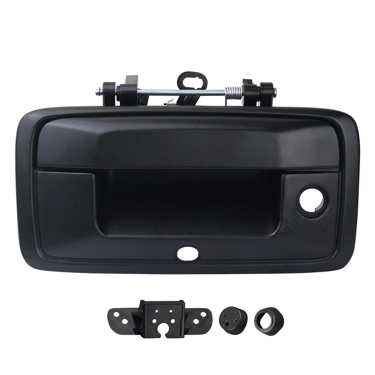 omoZone tailgate handle front view showing full fit and finish benefit