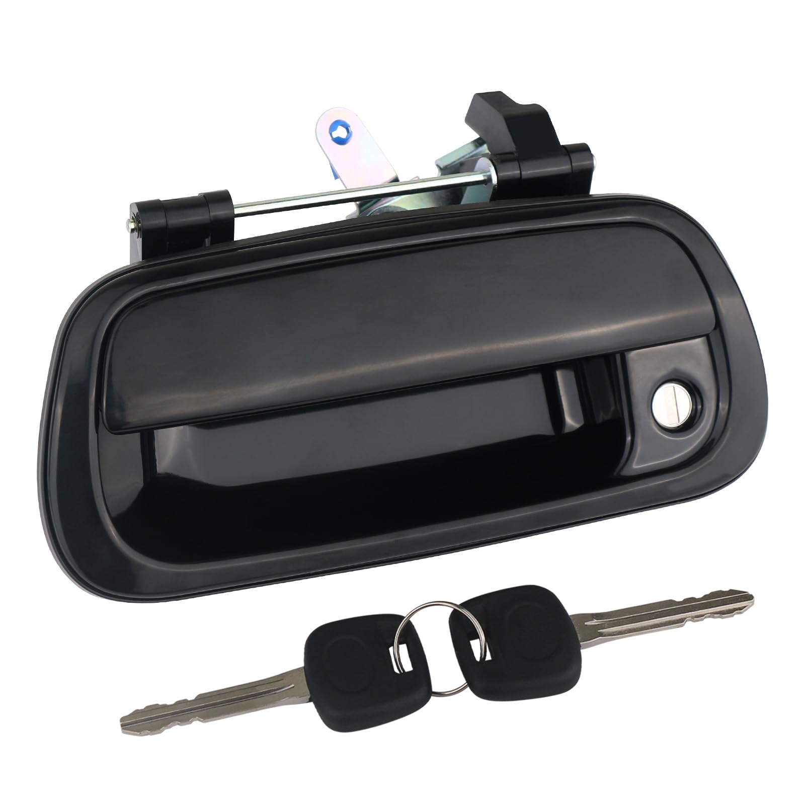 omoZone front view of tailgate handle showing clean fit and function