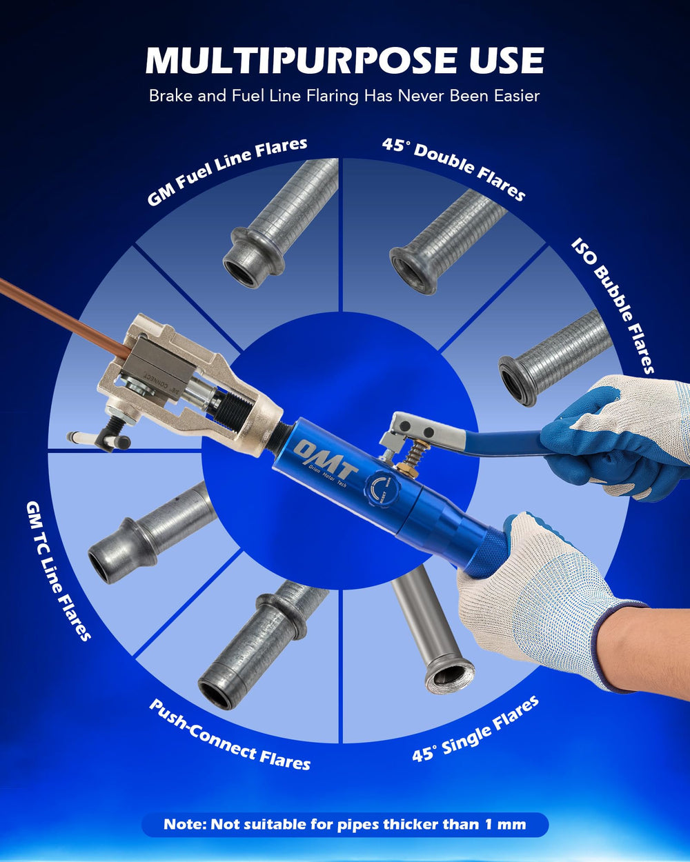 Orion Motor Tech hydraulic yoke closeup showing durable steel construction benefit