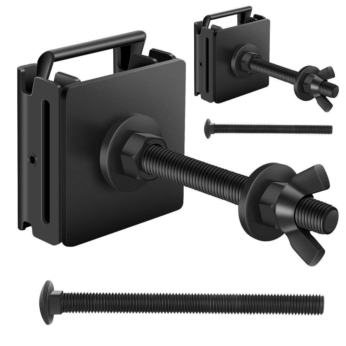 ONAGAD front view of two E‑track tire carriers showing compact storage benefit