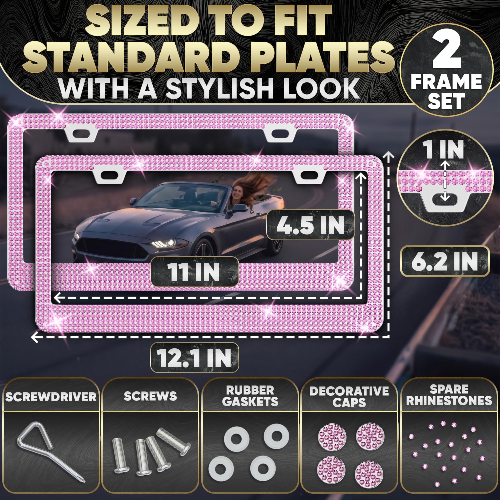 One Sight close-up of multifaceted rhinestones highlighting sparkle and secure adhesive