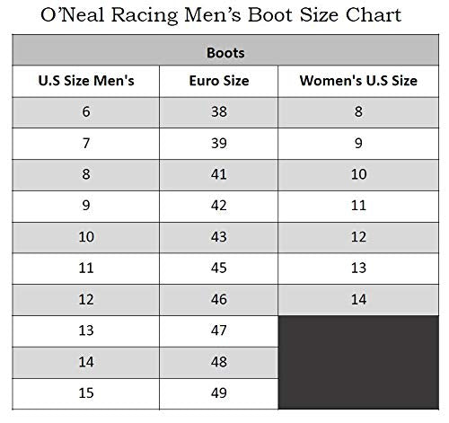 O'NEAL boot worn by rider on motorcycle demonstrating fit and control