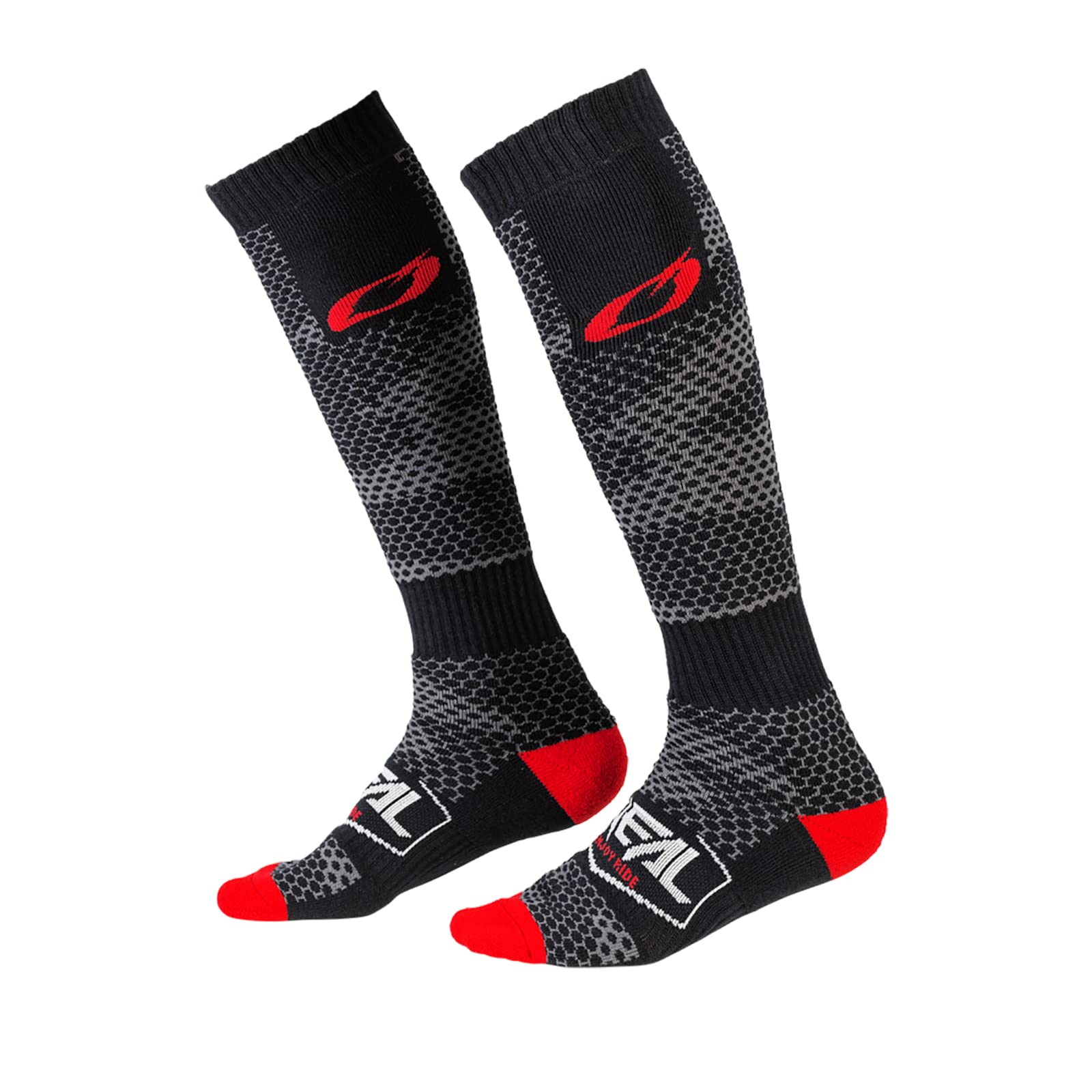 O'NEAL Pro MX sock front view showing cushioning and moisture-wicking benefits