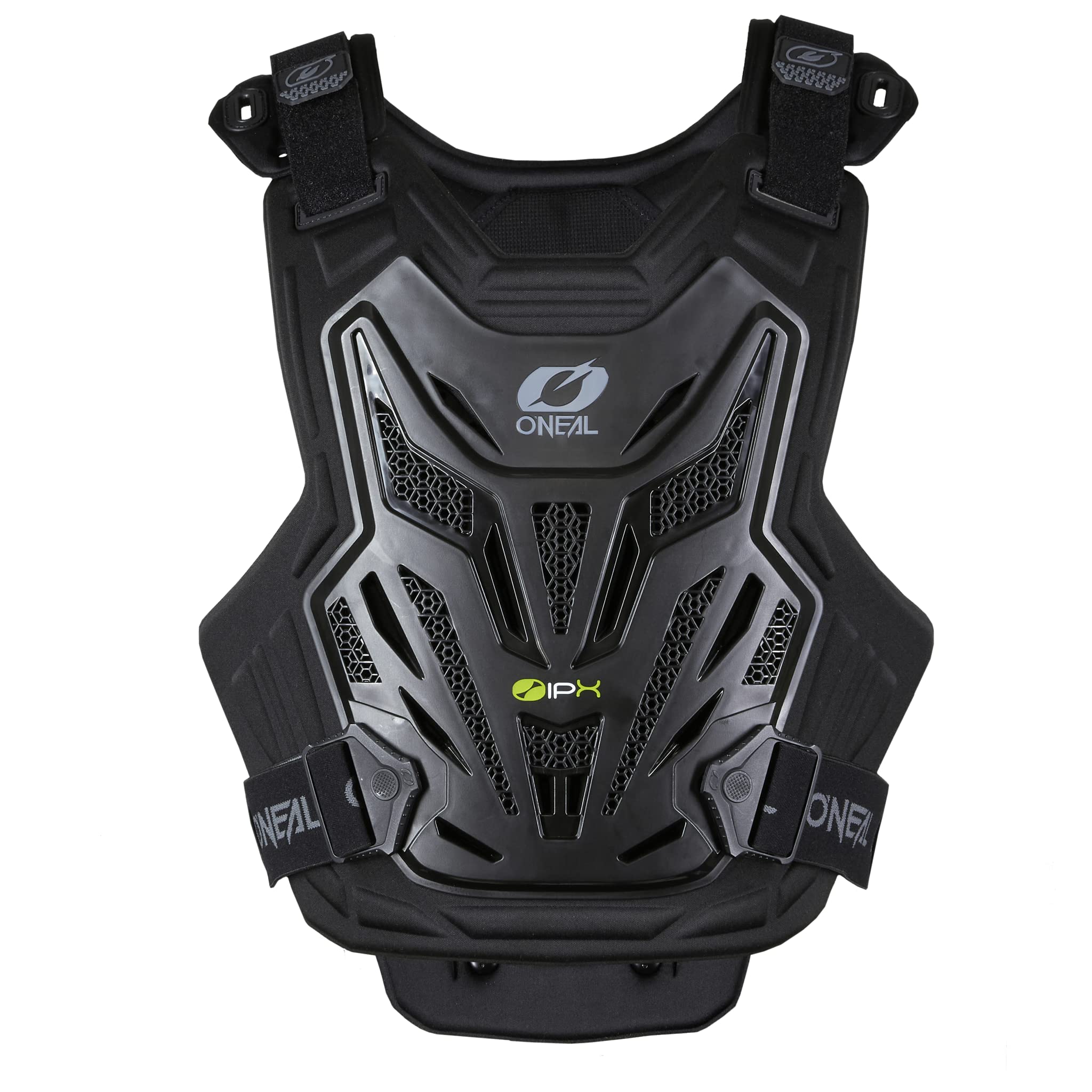 O'NEAL front view of youth chest protector showing slim profile and ventilation for cooling