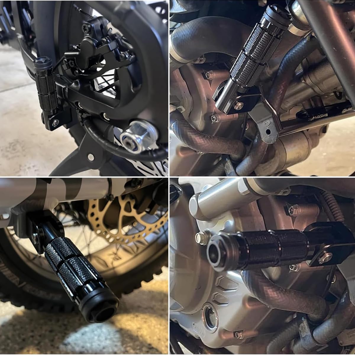 ONETEN passenger using peg on motorcycle showing comfort and grip during ride