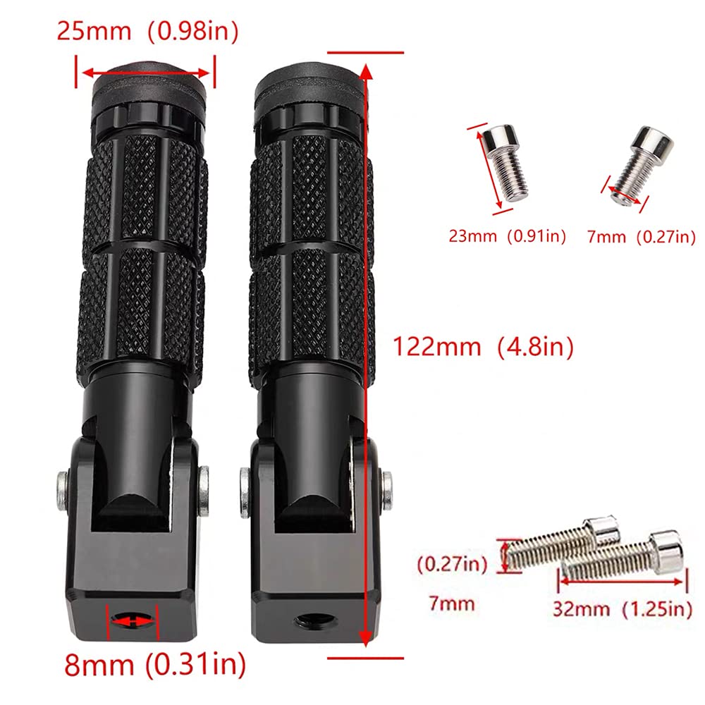 ONETEN included M8 screws and thread lengths showing installation readiness