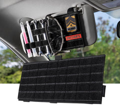 ONETIGRIS front view of visor panel showing MOLLE layout and slim profile for organized storage