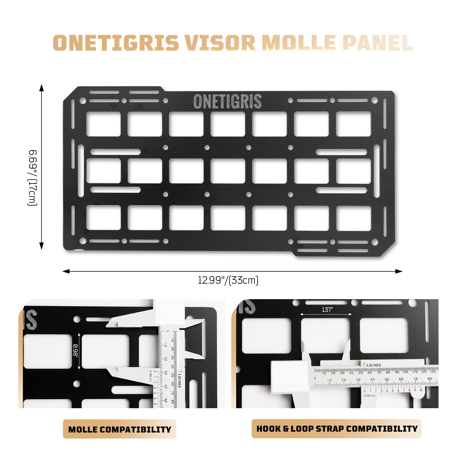 ONETIGRIS side profile showing thin rigid fiberglass for low-profile fit