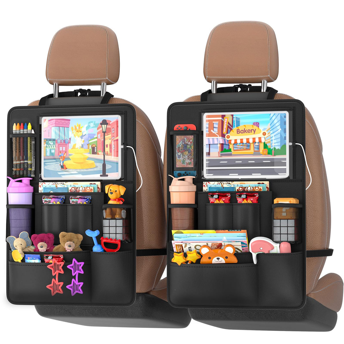 Oneyus front view of two-pack organizers showing storage and protection benefits