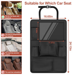 Oneyus kick mat protecting seatback from scuffs and dirt during travel