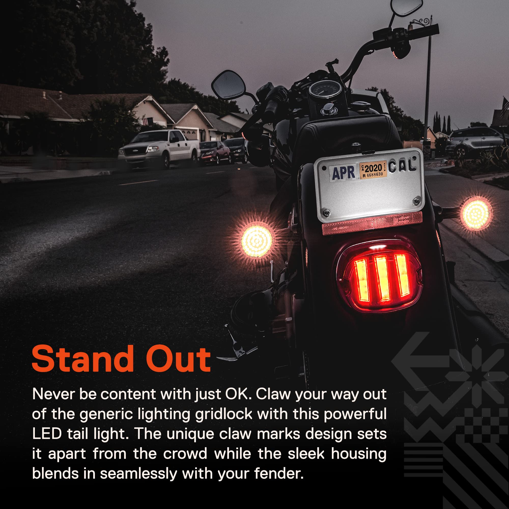 ONLINE LED STORE close-up of claw-pattern LEDs highlighting unique signature and improved visibility
